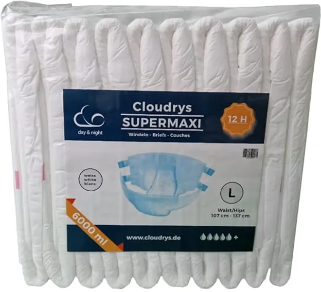 Cloudrys Supermaxi Windeln mit Folie für Erwachsene Gr. L