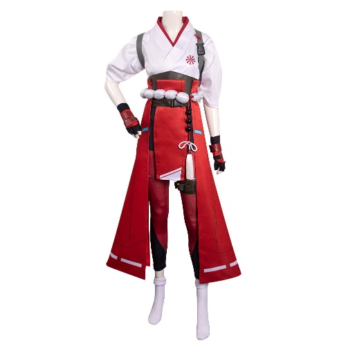 Overwatch 2 OW Kiriko Red Set Cosplay Costume Outfits Halloween Carnival Suit | Costume(Female) / S