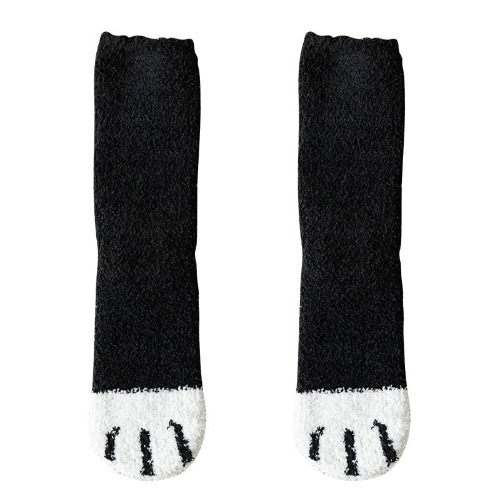 Furry Kitten Paw Socks - D