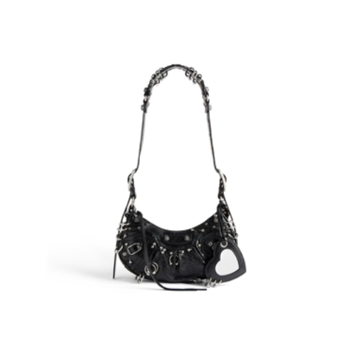 Women's Le Cagole Xs Shoulder Bag With Piercings in Black