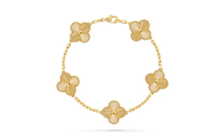 Vintage Alhambra bracelet, 5 motifs 18K yellow gold - Van Cleef & Arpels
