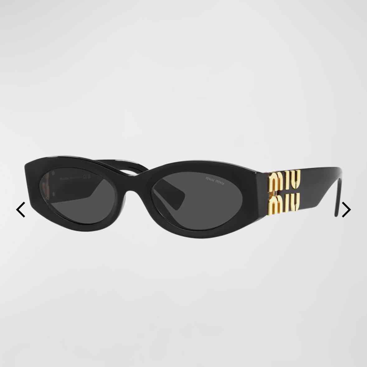 Logo Oval Acetate Sunglasses