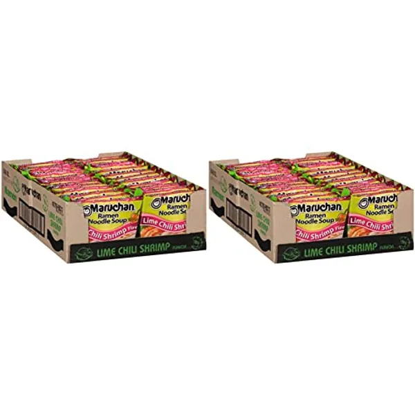Maruchan Ramen Lime Chili Shrimp Flavor, 3.0 Oz, Pack of 48