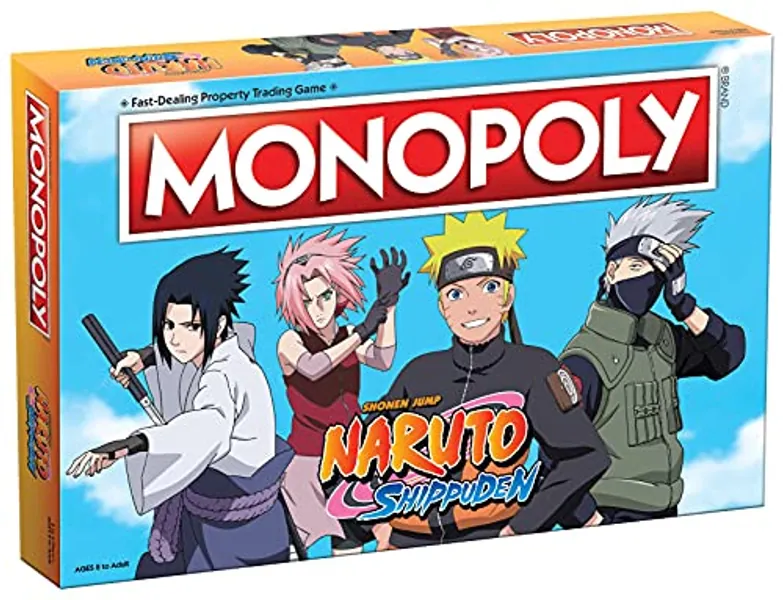 Monopoly: Naruto | Collectible Monopoly Game Featuring Japanese Manga Series | Familiar Locations and Iconic Moments from The Anime Show | 2-6 Players