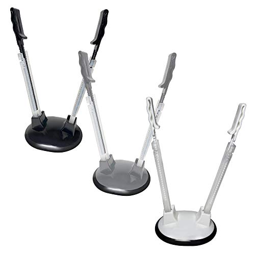 3 Pack Baggy Rack Holder for Meal Prep Bag, Compatible Ziplock Bag Storage Organizer, Hands Free Adjustable Food Prep Baggie Holder Stand, Reusable Sandwich Bags Freezer Bag Holder (Black White Gray) - 3 Pack Neutral