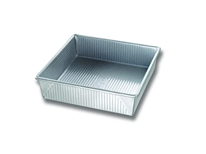 USA Pan Bakeware Square Cake Pan, 9 inch, Nonstick & Quick Release Coating, Made in the USA from Aluminized Steel - 9-Inch - Square Cake Pan - Pan