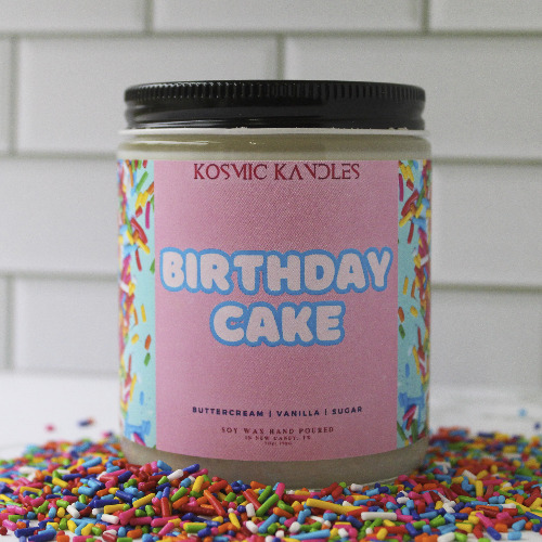 Birthday Cake - 8oz Glass