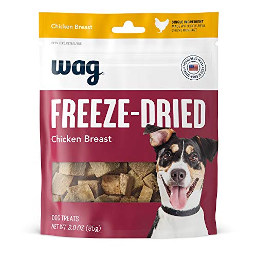 Amazon Brand - Wag Freeze-Dried Raw Single Ingredient Dog Treats Chicken Breast 3 Ounce (Pack of 1) - Chicken