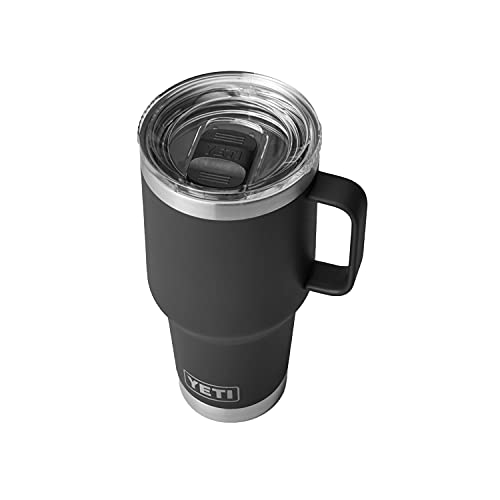 YETI Rambler 30 oz Travel Mug, Stainless Steel, Vacuum Insulated with Stronghold Lid - Black