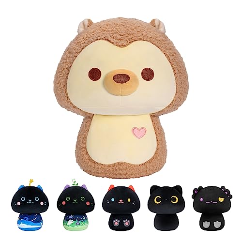 Mewaii 8 Inch Mushroom Plush, Cute Hedgehog Plush Pillow Hedgehog Stuffed Animals, Kawaii Hedgehog Plushies Soft Plushies Squishy Throw Pillow Home Decoration Gift for Girls Boys - Hedgehog - 8 Inch