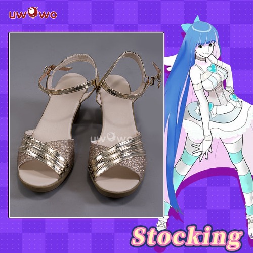 Uwowo Anime Panty & Stocking with Garterbelt Stocking Angel Cosplay Shoes - 36