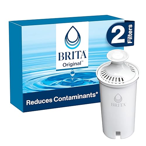 Brita Standard Water Filter for Pitchers and Dispensers, BPA-Free, Replaces 1,800 Plastic Water Bottles a Year, Lasts Two Months or 40 Gallons, Includes 8 Filters, White - 2 Count (Pack of 1)