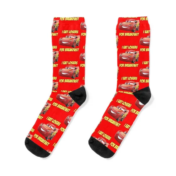Lightning Mcqueen From Cars Socks, Multicolor, 10-13, (SK-001)