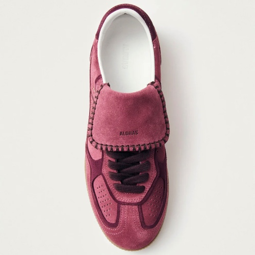 Suede Raspberry Leather Sneakers