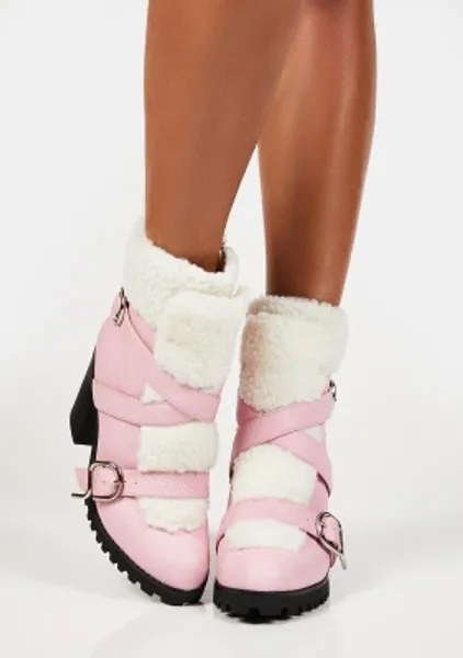 Pink Jayline Ankle Boots