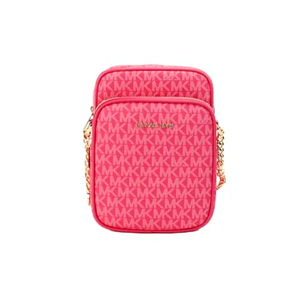 Michael Kors Jet Set Travel Medium Logo Crossbody Bag, Electric Pink
