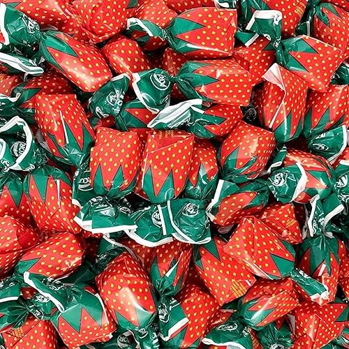 Strawberry Bon Bons by Cambie | 2 lbs of Strawberry Filled Hard Candy | Individually Wrapped Bon Bons | Deliciously Sweet Candy from Argentina (2 lb) - Strawberry - 2 Pound (Pack of 1)