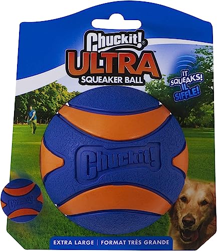 Chuckit! Ultra Squeaker Dog Ball, Fetch Toy, Extra Large, 1 Pack - X-Large - Pack of 1 - Ball