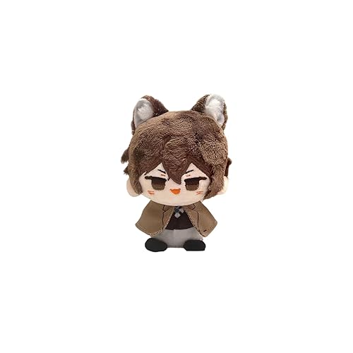 CALEMBOU Anime Plush Keychain, 4" Cute Chibi Dazai Plush Figure Key Chain Charms for Backpack, Dazai Osamu Chuuya Rampo Dostoevsky Plush for BSD Fans (Dazai Osamu) - Dazai Osamu