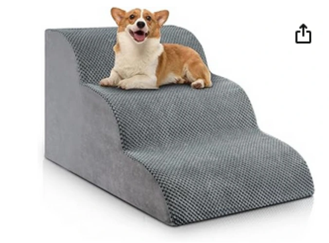 A second pair of pet stairs for Mr. Bark!