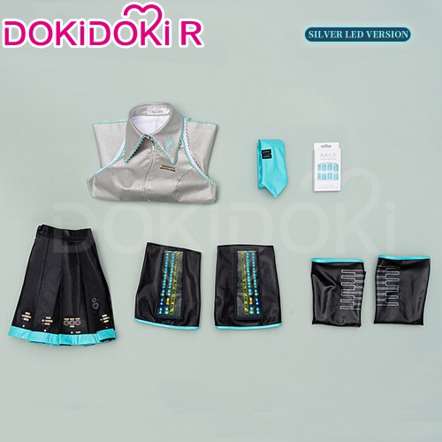【Size S-2XL】DokiDoki-R Cosplay Costume Glowing / Normal Ver Official Suit | Lighting Ver / Silver Ver Costume Only S-PRESALE