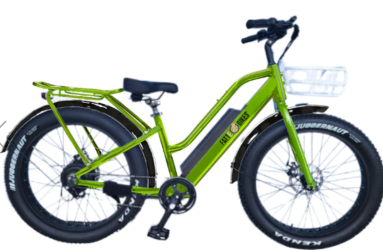 Strada Cruiser E-Bike by FattE-Bikes - Candy Green / Matte Black Fenders +$149