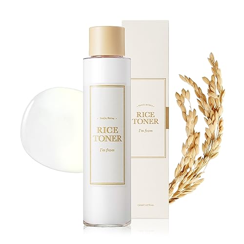 I'm From Rice Toner, 77.78% Rice Extract from Korea, Glow Essence with Niacinamide, Hydrating for Dry Skin, Vegan, Alcohol Free, Fragrance Free, Peta Approved, K Beauty Toner, 5.07 Fl Oz - 5.07 Fl Oz (Pack of 1)