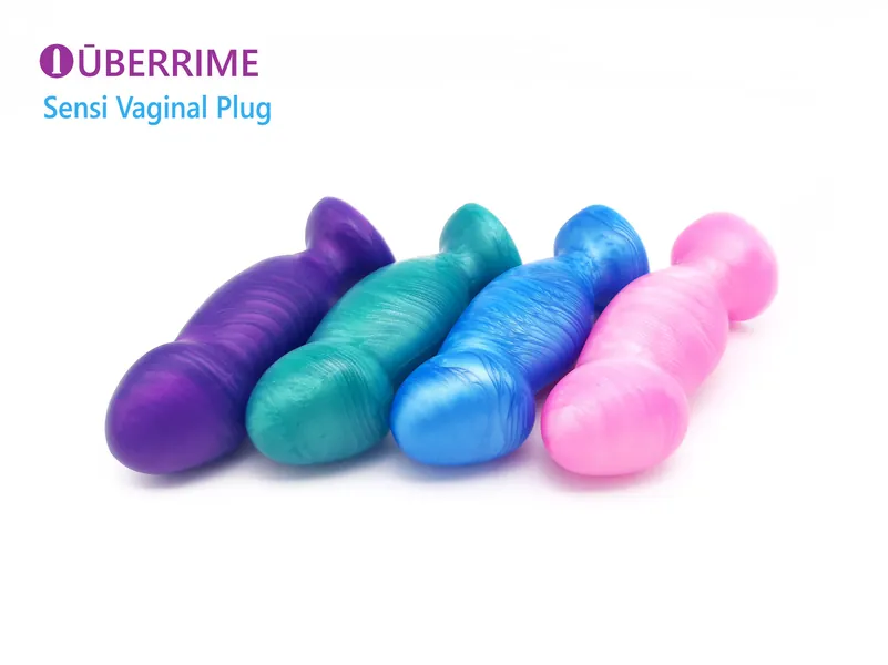 Vaginal Plug - The Sensi - Platinum Silicone Dildo - Kegels and Clenching Toy