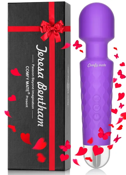 Powerful Vibrator Adult Sensory Toys,Mini Viberate Wand Massager with 20 Vibration Modes,Whisper Quiet,Waterproof,Handheld, Cordless Dildo,Sex Toys Accessories for Women Couples Pleasure(Purple) - Purple Sable