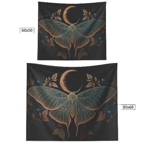 Luna Moth Tapestry - 60" X 50"