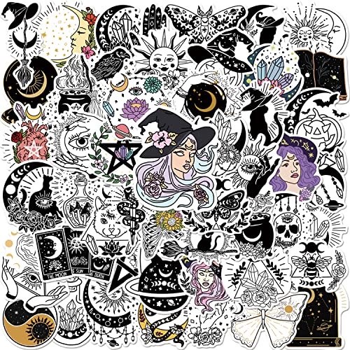 50 PCS Witchy Stickers, Vinyl Decals Waterproof Nature Gifts for Laptop, Water Bottle, Hydroflask, Car, Teens Adults Camper Boys Girls