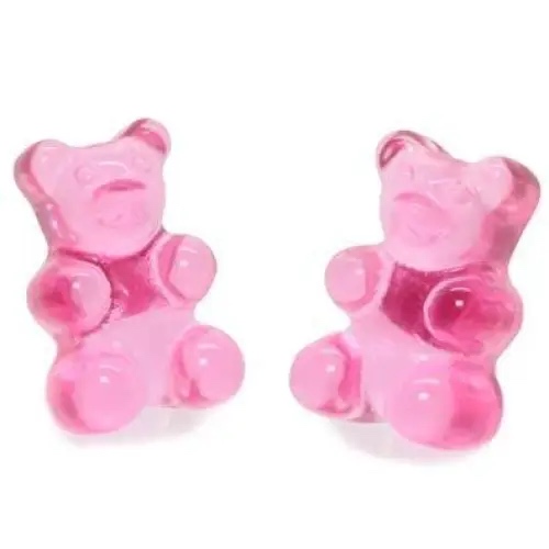 Gummy Bear Resin Earrings in Assorted Delicious Colors - Pink