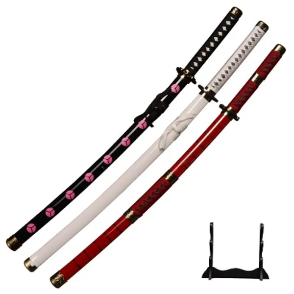 Samurai Sword Roronoa Zoro Sword 100 cm Wooden Sword Katana Japanese Anime Cosplay Sword-Kitetsu / shisui / wado ichimonji / Yama Enma / Death Surgeon Trafalgar Law Sword