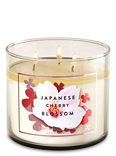 Bath and Body Works JAPANESE CHERRY BLOSSOM 3-Wick Candle 14.5 Ounce