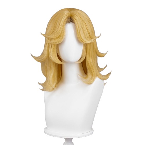 Dokidoki Game Cosplay Woman Wig Mid-length Yellow Silver Hair Malice Skin | Yellow Ver. Wig Only-Order Processing Time Refer to Description Page