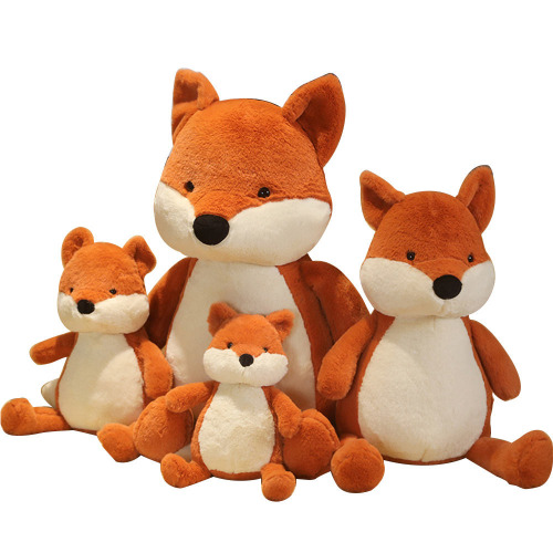 50cm Cute Fox Plush Toy - Brown and White / 90cm