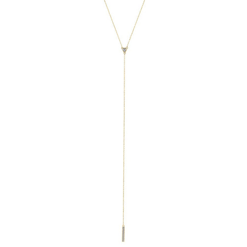 Laurel Y Necklace - 18k Gold-Plated Brass