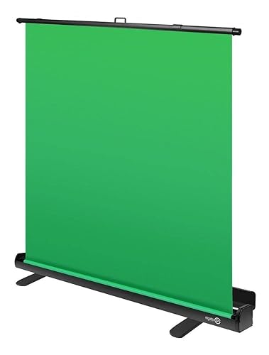 Elgato Green Screen - Fond vert rétractable, toile anti-plis résistante et installation rapide pour enlever l’arrière-plan en streaming ou visioconférence, sur Instagram, TikTok, Zoom, Teams, OBS - Green Screen - Rabattable (148 x 180 cm)