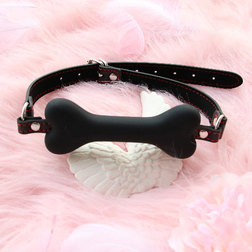 Dog Bone Gag - Black