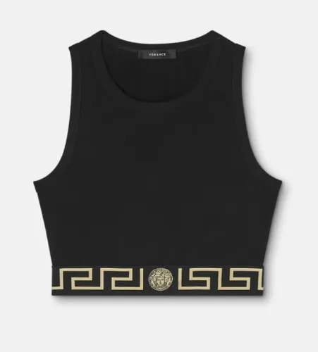 Versace Greca border crop top