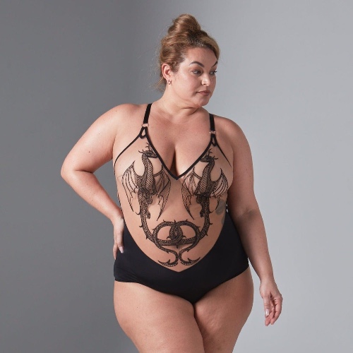 Dracona Bodysuit - Black/Butterscotch | Black/Butterscotch / S