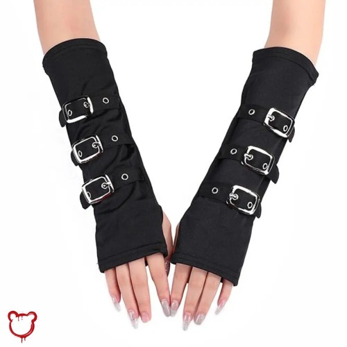 "Buckle Mitten Gloves Duo"