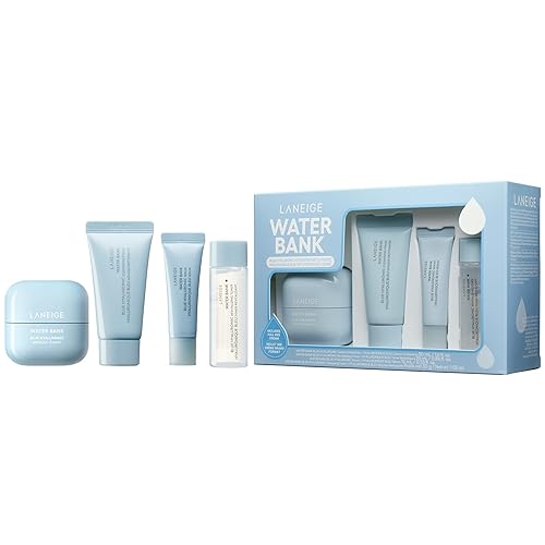 LANEIGE Water Bank Blue Hyaluronic Moisturizer: Barrier-Boosting Hydration, Squalane, Ceramide, Dermatologist-tested - Water Bank Hydration Set