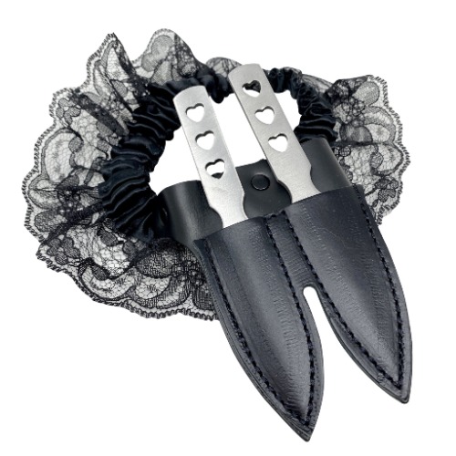 Leather & Lace Garter Knife - Black | Default Title