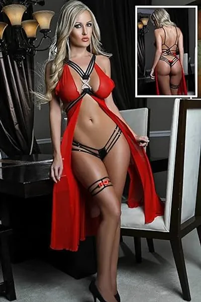 Merry See Trfntg103356 Camisn, Rosso, L-XL para Mujer