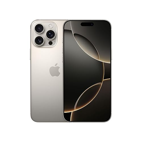 Apple iPhone 16 Pro MAX de 512 GB: Smartphone 5G con Control de Cámara, grabación en 4K a 120 f/s con Dolby Vision y un Gran Salto en autonomía. Compatible con los AirPods; Titanio Natural - Titanio natural - 512 GB - Sin funda