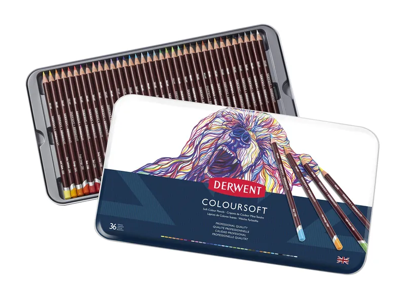 Derwent Coloursoft Colouring Pencils, Drawing & Writing, Set Of 36, Ideal For Colour Building, Professional Quality, 0701028