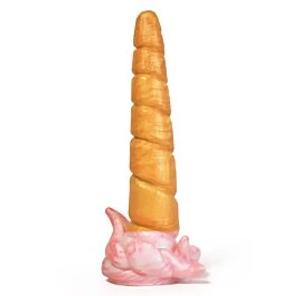 Sinnovator Sparkle Unicorn Platinum Silicone Dildo 6.3 Inches to 14.6 Inches (4 Sizes)