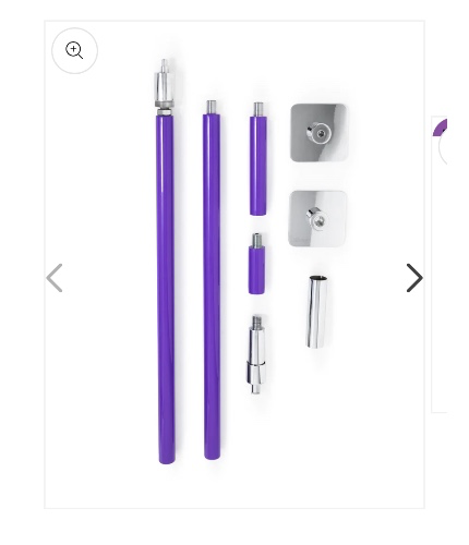 Purple Powder Coated Pole + Extension