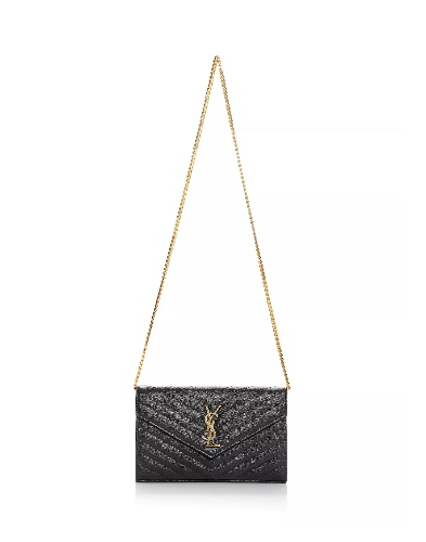 Monogram Quilted Leather Chain Wallet